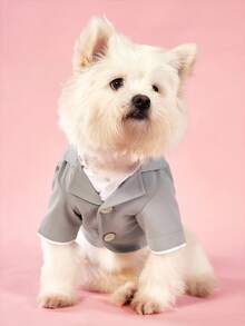 PETSIN 1pc Pet 2 In 1 Suit Jacket (Tie Not Included) - Grey - View 6