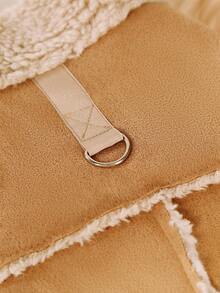 PETSIN 1 pieza Abrigo acolchado de algodón para mascotas con correa, adecuado para perros/gatos extra pequeños y medianos, cálido para uso al aire libre en otoño/invierno