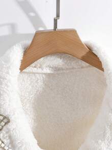 GlowEve Women's Standard Size Solid Color Elegant Faux Fur Top, Autumn/Winter - Beige - View 3
