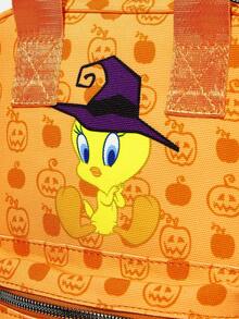 LOONEY TUNES X SHEIN 女童南瓜印花背包 - 橘色 - 查看 4