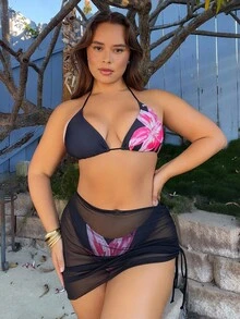 Nezia Cruz 女士束腰遮掩裙 - 黑色 - 查看 3