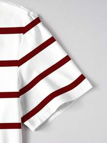 Claim Dot 男女通用经典条纹马匹印花休闲 T 恤，时尚图案 T 恤 - 彩色 - 查看 3