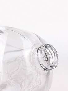 Cirelle 1pc Square Transparent Glass Press-Type Empty Bottles For Hand Soap, Body Wash, Cosmetics & Shampoo,Bathrooms,Hotels - 彩色 - 查看 4