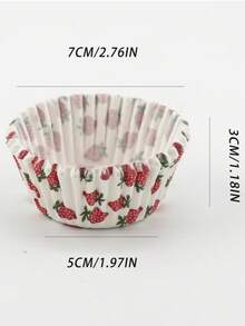 Zazumi 草莓图案纸杯蛋糕模具 - 彩色 - 查看 3