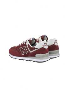 New Balance 574 Men's Casual Sneakers Maroon ML574EVM - Red - View 4