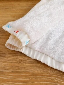 Sweetra Young Chaqueta con capucha forrada térmicamente con estampado de lazos de colores para niñas, alegre y linda, adecuada para salidas, uso diario, vuelta al colegio, otoño/invierno - Blanco - Ver 3