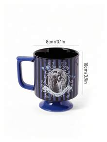 Corpse Bride X SHEIN 1pc 10.14oz/300ml Cartoon Figure Graphic Ceramic Mug, Microwave & Dishwasher , Suitable For Water, Milk, Juice, Coffee, Gothic, Love, Victorian Era, Goth