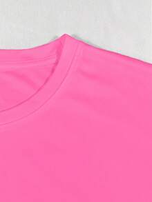 INAWLY Women's Casual Bow Print T-Shirt, Summer - Hot Pink - View 5