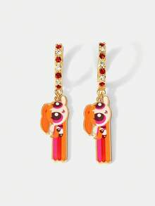 THE POWERPUFF GIRLS X SHEIN 女士耳钉 - 金色 - 查看 3