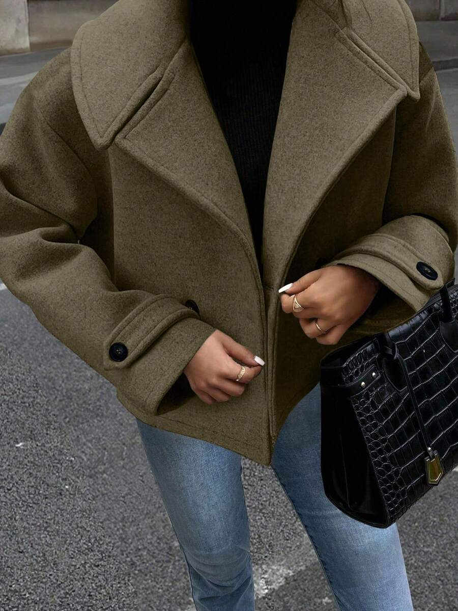 Calvaya Plus Size Urban Vintage Overcoat, Autumn/Winter