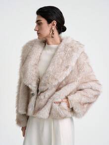 SHEIN LUNE Poncho réversible à carreaux vintage pour femmes, coupe régulière pour les déplacements, les sorties, les fêtes. Convient pour Halloween, Noël, Nouvel An, Thanksgiving, manteau d'hiver en laine - Blanc - Voir 3