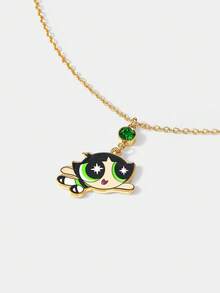 THE POWERPUFF GIRLS X SHEIN Collares de cadena para mujer - Dorado - Ver 2