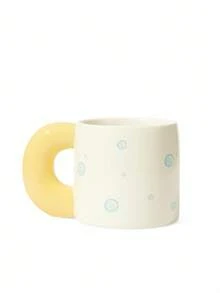 SpongeBob SquarePants | SHEIN 1 Pc 19.3oz/570ml Cartoon Pattern Ceramic Mug, Heat-Resistant And Dishwasher-Safe, Suitable For Water, Milk, Juice, And Coffee - Multicolor - View 7