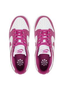 DUNK Women's Sneakers White/Hot Fuchsia DD1873-110 - White/Hot Fuchsia - View 5