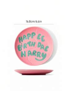 HARRY POTTER X SHEIN 1pc Harry Birthday Cake Plate, Heat-Resistant, Can Hold Cake, Fruits & Food, Dishwasher & Microwave Friendly, Suitable As Gift