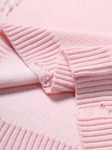 Manfinity EMRG Men's Letter Distressed Crew Neck Long Sleeve Casual Sweater, Autumn/Winter