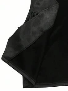 Manfinity Nomadique 男士时尚复古流苏装饰抓绒背心，秋冬款 - 黑色 - 查看 6
