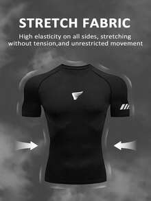 Gym Rark Bộ đồ thể thao nam gồm áo thun tay ngắn raglan in họa tiết hình học và quần short cạp chun có dây rút, bộ tập luyện tay ngắn, quần short tập gym, bộ chạy bộ, áo tập gym, bộ đồ tập thể dục. - màu đen - Xem 4