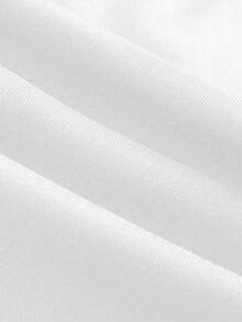 SHEIN CURVE+ Plus Size Women Loose Wide Leg Casual Business Suit Pants With Button Design - White - View 8