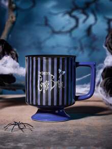 Corpse Bride X SHEIN 1pc 10.14oz/300ml Cartoon Figure Graphic Ceramic Mug, Microwave & Dishwasher , Suitable For Water, Milk, Juice, Coffee, Gothic, Love, Victorian Era, Goth