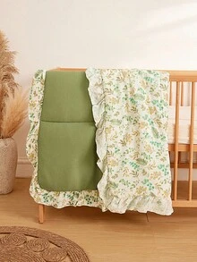 Cozy Pixies 2 Pieces Set, Crib Thickened Ruffle Flower 1 Pillow And 1 Blanket) - Multicolor - View 4