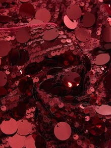 ROMWE Avant Y2K Sexy Draped Neck Beaded Backless Camisole For Women, Retro Vacation Island Style - Burgundy - View 3