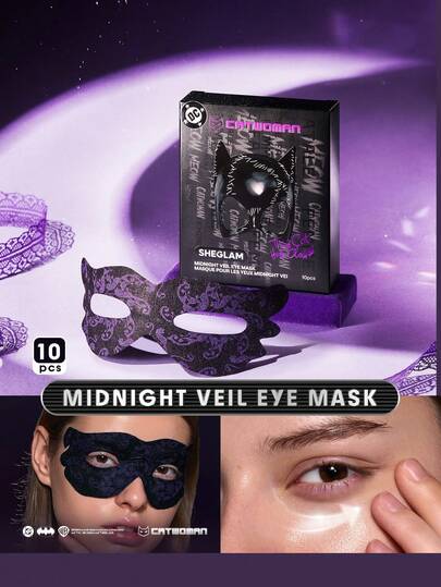 CATWOMAN™ | SHEGLAM Midnight Veil Eye Mask Brand Beauty Makeup Face Paint Cosmetic For Women Girls Perfect For Winter Spring Ideal For Y2K Fancy Fashion Suitable For Birthday Gift Party Ready Best Color