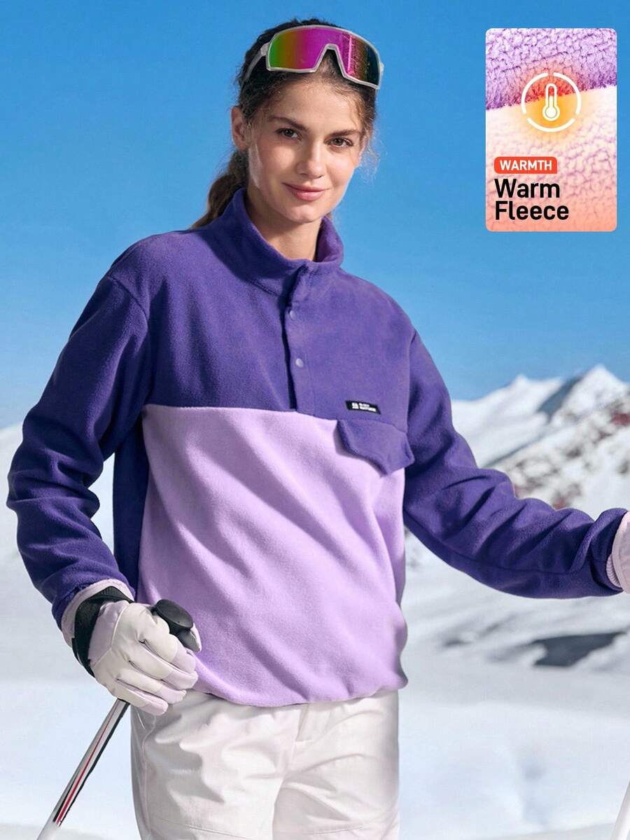 In My Nature Veste polaire femme de couleur violette, veste polyvalente