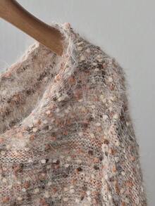 Franclia Plus Size Women Soft Fluffy Knit Sweater, Loose Casual Versatile Knitwear For Autumn/Winter Fall