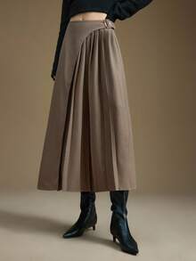 Ontre 2025 Automne/Hiver Nouveau Toutes Saisons, Port Quotidien, Port Automnal, Tissu Tressé Élégant, Jupe Femme, Décontracté Chic, Trajet Bureau, Port Quotidien, Nouvel An et Noël pour Femmes