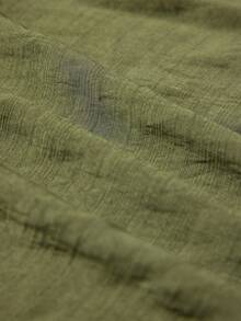 Aveloria Modichic Blusa de unicolor con diseño de cintura plisada - Verde - Ver 7