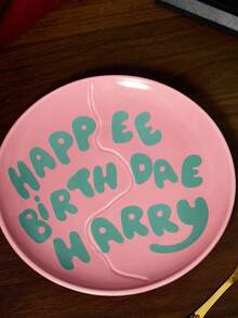 HARRY POTTER X SHEIN 1pc Harry Birthday Cake Plate, Heat-Resistant, Can Hold Cake, Fruits & Food, Dishwasher & Microwave Friendly, Suitable As Gift