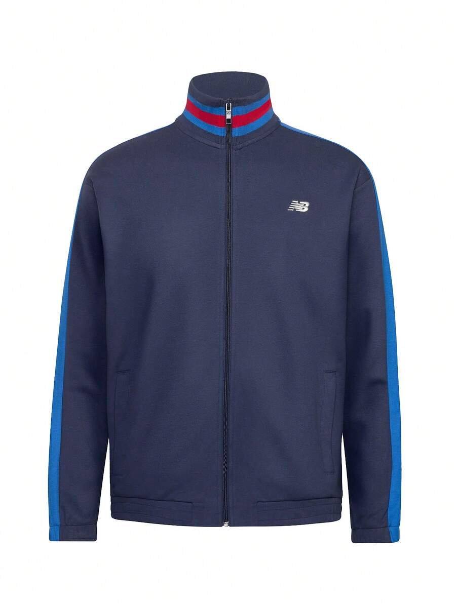 New Balance Men's Full Zip Jacket Navy Blue - Navy Blue - View 1