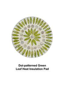 Cirelle 1pc Scandinavian-Style Heat-Resistant Placemat, Round Shell Pattern Table Mat, High-End Luxury European-Style Western Dining Mat & Round Tray