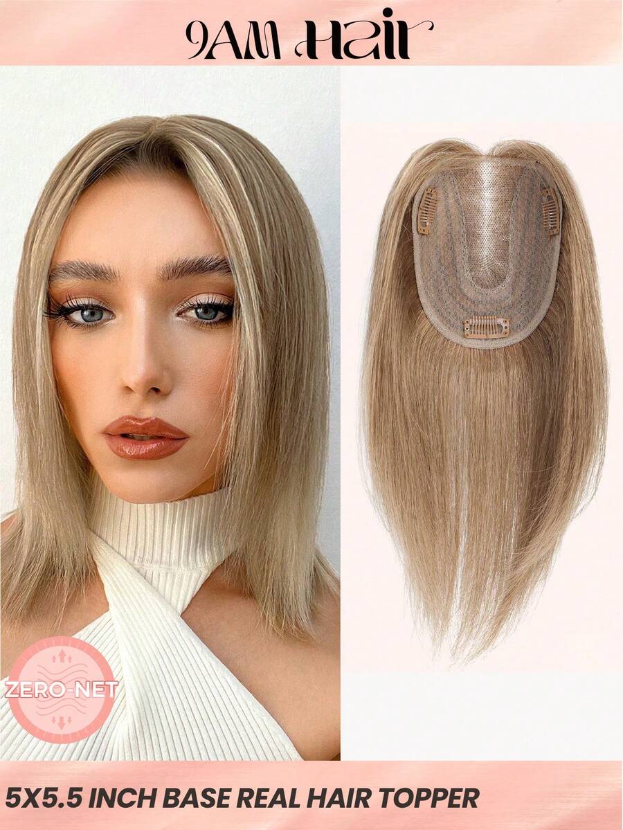 Hair Toppers for Women Real Human Hair Pieces for Women with Thinning Hair Topper for Adding Hair Volume - S10 - View 1