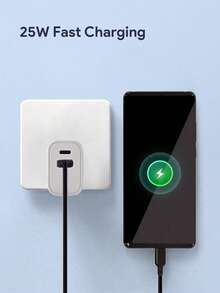 JMMO 25W Fast Charger, EU Plug PD Charging Adapter, Compatible With Apple, And Other Smartphones Nan Fast Charging