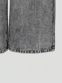 Tween Mädchen Teenager Y2K Stil Vintage ausgewaschene Loose Fit Weite Bein Relaxed Denim Jeans, bequemer weicher Stoff, Lässig für Tween Mädchen Teenager