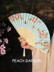 1 件复古折扇，流苏手持竹扇，海棠扇，竹扇，画扇，折叠手持扇，婚礼手持扇，派对手持扇，装饰扇，优雅休闲风格，母亲节礼物，生日礼物， - 彩色 - 查看 6