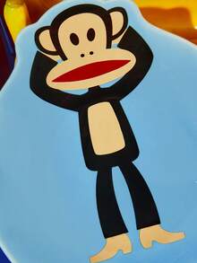 Paul Frank X SHEIN 1 件可爱卡通猴子图案餐碗，可微波炉和洗碗机清洗，可盛放意大利面、谷物和其他食物 - 彩色 - 查看 6