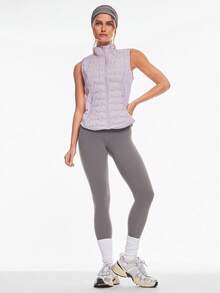 GLOWMODE Chill Flex 柔软保暖 Chill 无缝弹力反光防羽绒修身羽绒背心秋冬户外日常休闲 - 薰衣草薄霧色 - 查看 8