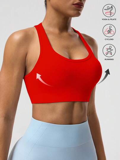 Core Rhythm Top de tirantes corto sin mangas de yoga de unicolor para mujer