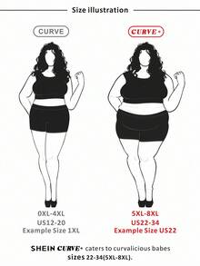 SHEIN CURVE+ 弧形加大码女式豹纹内衬保暖休闲宽松连帽外套，带口袋，防寒保暖，适合冬季外出、Theraml、女士冬装 - 彩色 - 查看 8