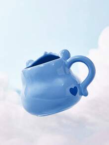 SHEIN X Care Bears Mug en céramique bleu de 450 ml avec motif ourson de dessin animé, Cheer Bear, cadeaux