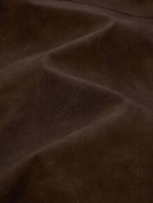 Aalyst 女士休闲仿 PU 束腰百搭日常通勤外套夹克，简约经典设计，长款，适合秋冬季 - 棕色 - 查看 6