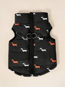 PETSIN 1pc Dog Print Pet Jacket