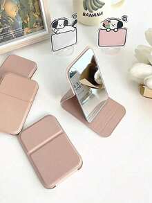 1 件可折叠化妆镜、梳妆台化妆镜、方便存储和节省空间、适用于浴室、学生宿舍、梳妆台、浴室配件情人节、情人节返校宿舍镜子便携式桌面梳妆镜、办公桌立镜、手持化妆镜、可调节桌面镜子、学生宿舍梳妆台镜子、家居装饰、房间设计婚礼、生日礼物 - 黑色 - 查看 10