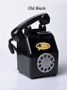 大容量复古电话形存钱罐摆件创意老式存钱罐塑料节日生日礼物毕业礼物