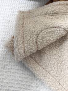 SHEIN 1pc Toddler Boys' Fashionable & Versatile Camel Faux Fur Collar Zipper Design Long Sleeve Jacket, Suitable For Outings And Photo Shoots Baby Sherpa Jacket Baby Winter Jacket Fall