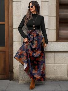 EMERY ROSE فستان طويل أنيق وكاجوال للنساء، خريف/شتاء - أبيض - مشاهدة 1