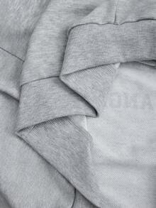 SHEIN CURVE+ Felpa ampia e casual con grafica di New York, girocollo, manica lunga, per donna, adatta per autunno/inverno, taglie comode